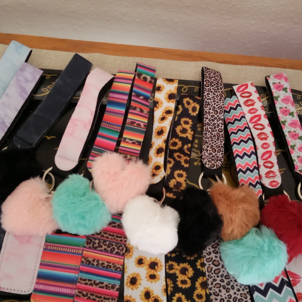 Keychain with lipstick holder